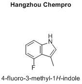 4-fluoro-3-methyl-1H-indoleCAS Registry Number 1011484-22-2      ~6~14  C9 H8 F N 1H-?Indole, 4-?fluoro-?3-?methyl-  Molecular Weight     149.16 pKa (Predicted)     Value: 16.70±0.30 | Condition: Most